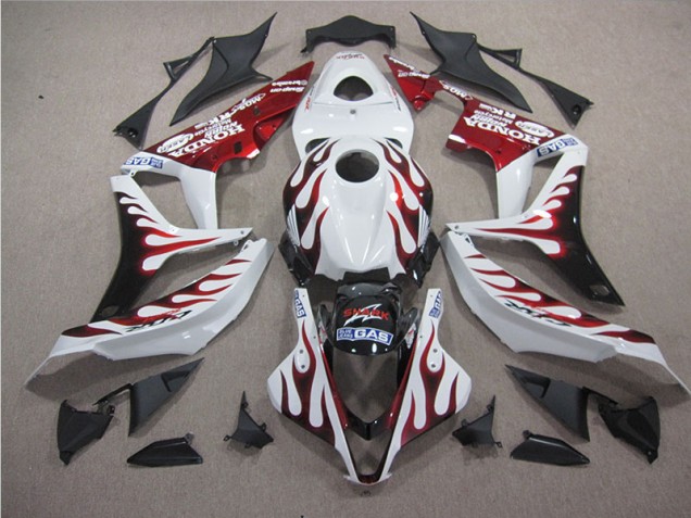 Carénage CBR 1000 RR 04-05 - Blanc Rouge Flamme Requin Carénage CBR 1000 RR 04-05 - Blanc Rouge Flamme Requin