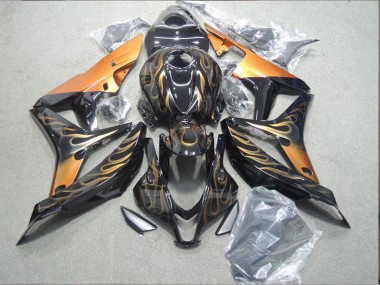 Carénage CBR 1000 RR 04-05 - Noir Or Flamme