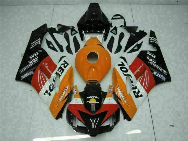 Carénage CBR 1000 RR 04-05 - Orange Noir Repsol Carénage CBR 1000 RR 04-05 - Orange Noir Repsol