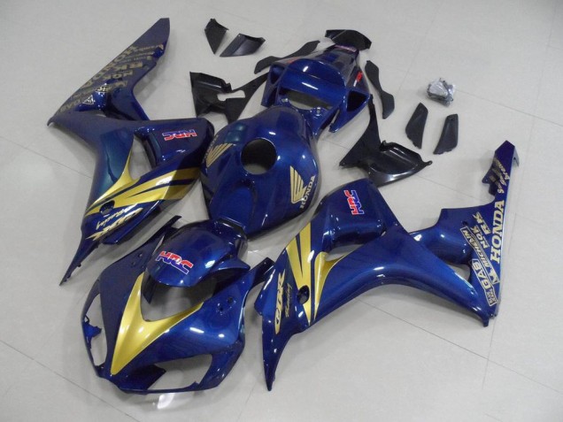 Carénage CBR 1000 RR 06-07 - Bleu Foncé avec Or Bande Carénage CBR 1000 RR 06-07 - Bleu Foncé avec Or Bande