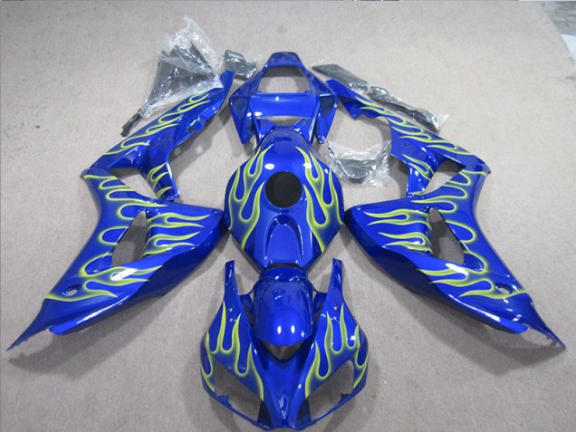 Carénage CBR 1000 RR 06-07 - Bleu Vert Flamme Carénage CBR 1000 RR 06-07 - Bleu Vert Flamme