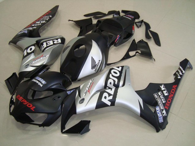Carénage CBR 1000 RR 06-07 - Noir Mat Argent Repsol Carénage CBR 1000 RR 06-07 - Noir Mat Argent Repsol