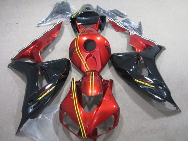 Carénage CBR 1000 RR 06-07 - Noir Rouge Jaune