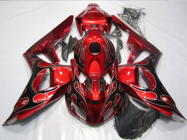 Carénage CBR 1000 RR 06-07 - Rouge Noir Flamme