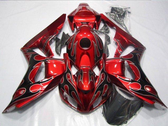 Carénage CBR 1000 RR 06-07 - Rouge Noir Flamme Carénage CBR 1000 RR 06-07 - Rouge Noir Flamme
