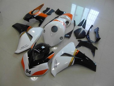 Carénage CBR 1000 RR 08-11 - Blanc et Noir et Orange Courses