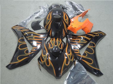 Carénage CBR 1000 RR 08-11 - Noir Orange Flamme
