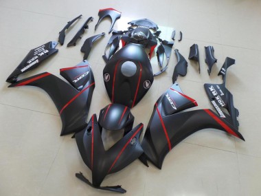 Carénage CBR 1000 RR 12-16 - Matte Bladk avec Rouge Bande