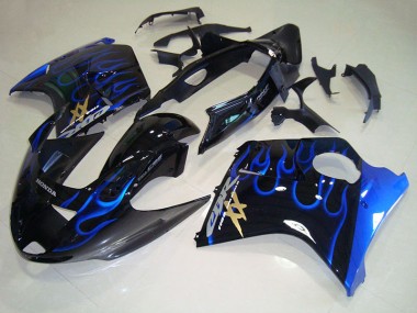 Carénage CBR 1100 XX Blackbird 96-07 - Noir Bleu Flamme