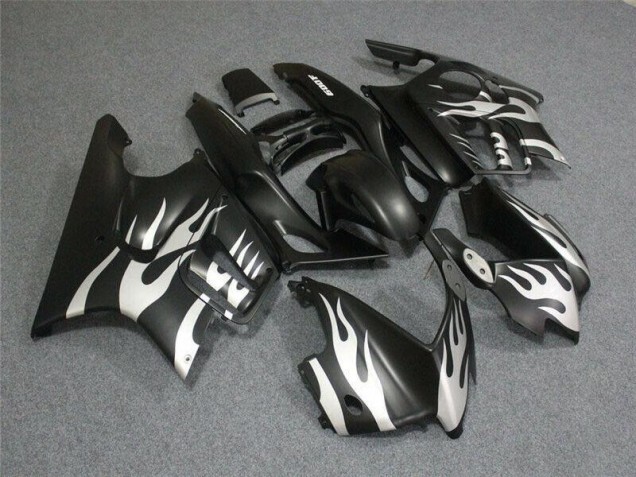 Carénage CBR 600 F3 95-98 - Noir Blanc Flamme