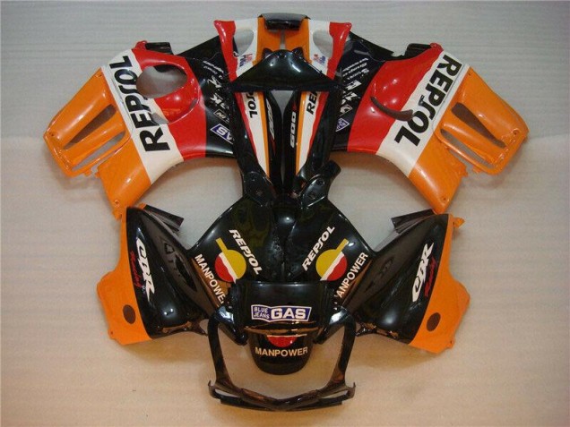 Carénage CBR 600 F3 95-98 - Noir Orange Repsol