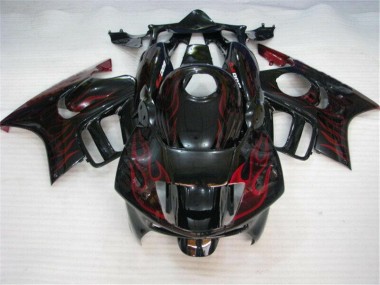 Carénage CBR 600 F3 95-98 - Noir Rouge Flamme