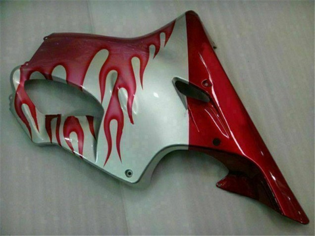Carénage CBR 600 F4i 01-03 - Rouge Flamme Argent Carénage CBR 600 F4i 01-03 - Rouge Flamme Argent