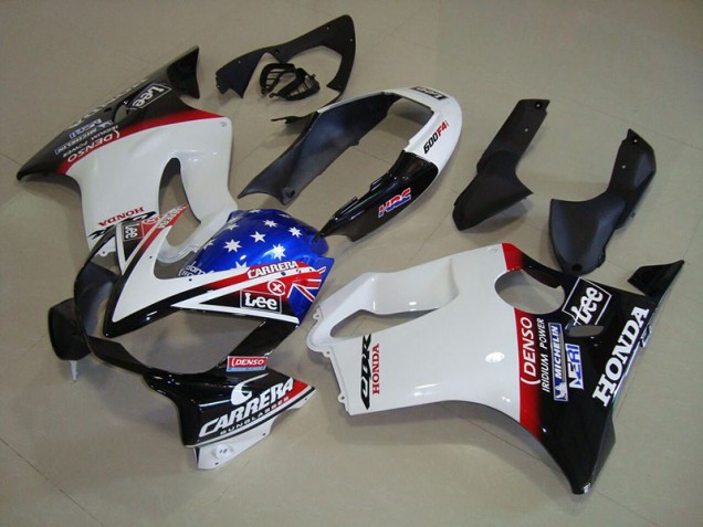 Carénage CBR 600 F4i 04-07 - Blanc Bleu DENSO HRC Carrera Carénage CBR 600 F4i 04-07 - Blanc Bleu DENSO HRC Carrera