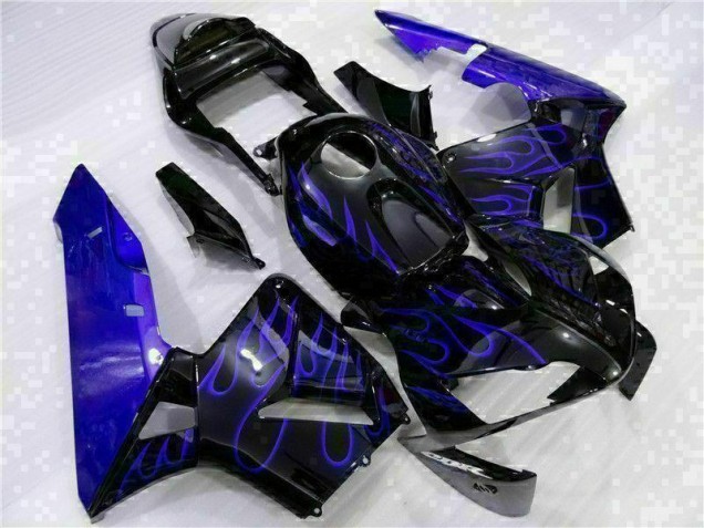 Carénage CBR 600 RR 03-04 - Noir avec Bleu Flamme