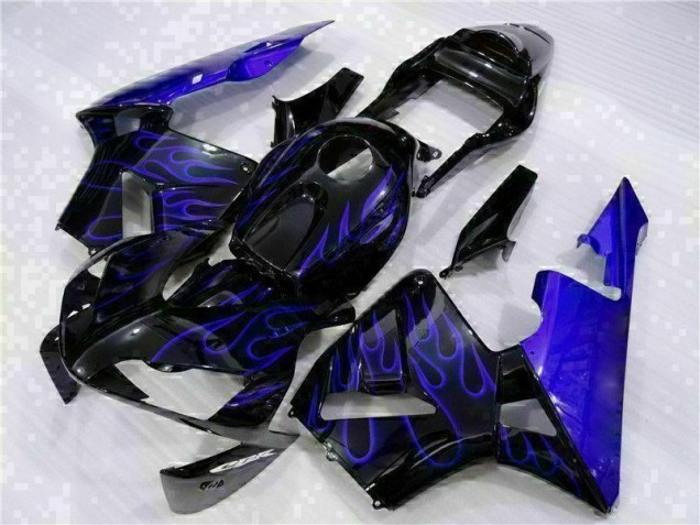 Carénage CBR 600 RR 03-04 - Noir avec Bleu Flamme