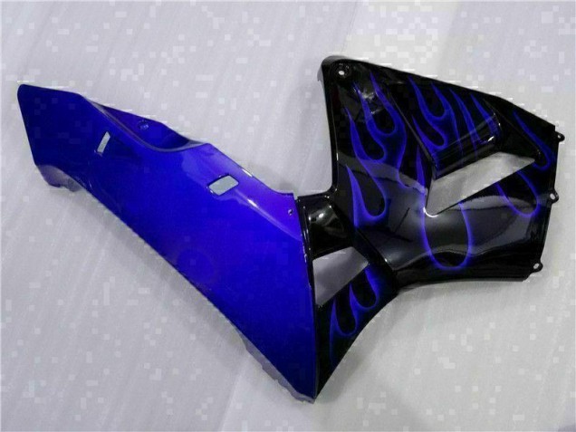 Carénage CBR 600 RR 03-04 - Noir avec Bleu Flamme
