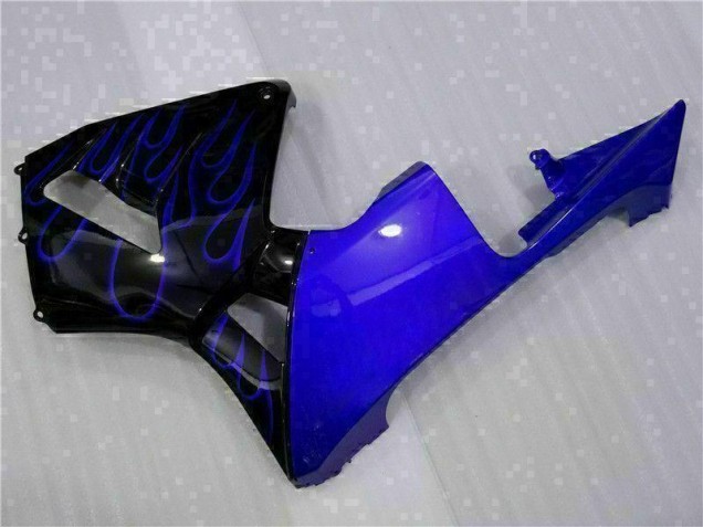Carénage CBR 600 RR 03-04 - Noir avec Bleu Flamme