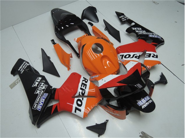 Carénage CBR 600 RR 03-04 - Orange Rouge Noir Repsol Carénage CBR 600 RR 03-04 - Orange Rouge Noir Repsol