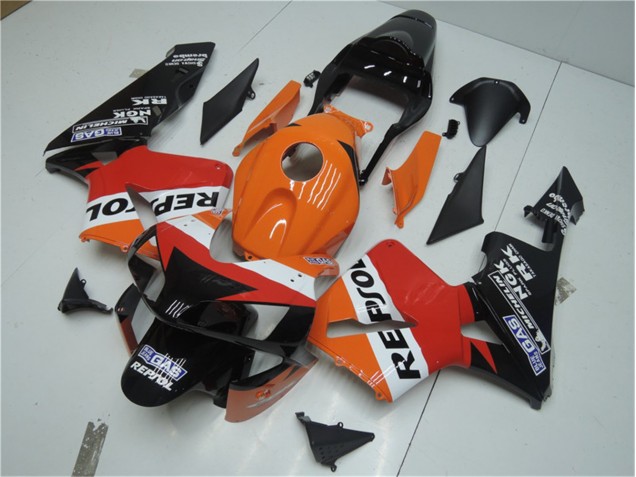 Carénage CBR 600 RR 03-04 - Orange Rouge Noir Repsol Carénage CBR 600 RR 03-04 - Orange Rouge Noir Repsol