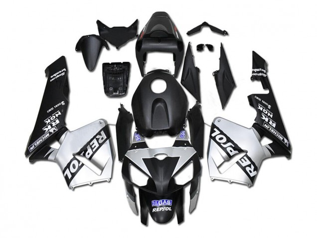 Carénage CBR 600 RR 05-06 - Argent Repsol Noir Carénage CBR 600 RR 05-06 - Argent Repsol Noir