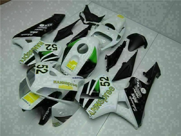 Carénage CBR 600 RR 05-06 - Blanc Jaune Vert 52 Carénage CBR 600 RR 05-06 - Blanc Jaune Vert 52