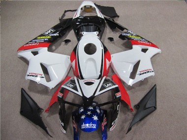Carénage CBR 600 RR 05-06 - Blanc Rouge Bleu Lee