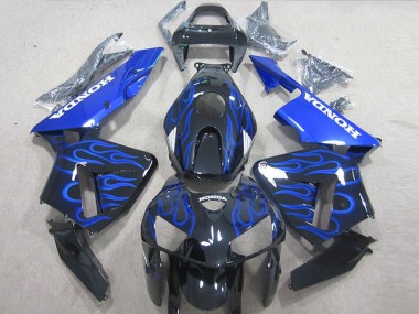 Carénage CBR 600 RR 05-06 - Noir Bleu Flamme