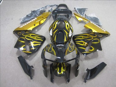 Carénage CBR 600 RR 05-06 - Noir Jaune Flamme