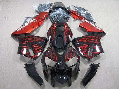 Carénage CBR 600 RR 05-06 - Noir Rouge Flamme
