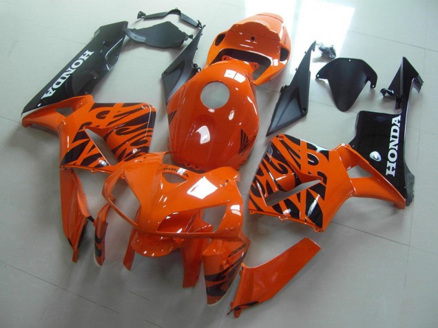 Carénage CBR 600 RR 05-06 - Orange Noir Flamme Carénage CBR 600 RR 05-06 - Orange Noir Flamme