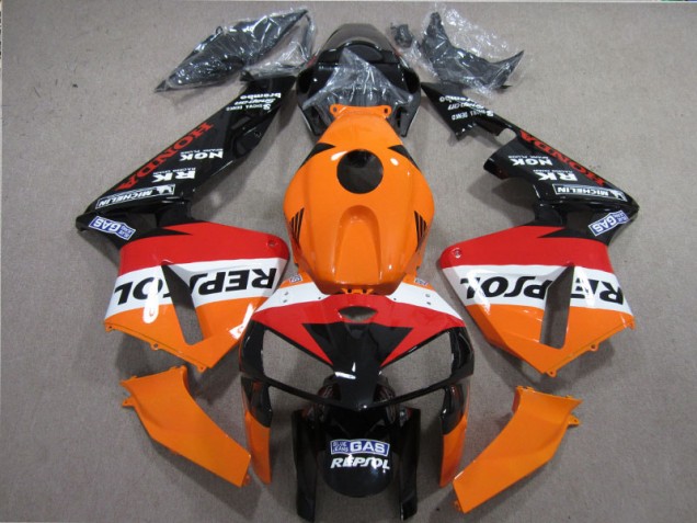 Carénage CBR 600 RR 05-06 - Orange Rouge Noir Repsol Carénage CBR 600 RR 05-06 - Orange Rouge Noir Repsol