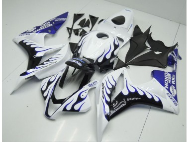 Carénage CBR 600 RR 07-08 - Blanc Bleu Flamme