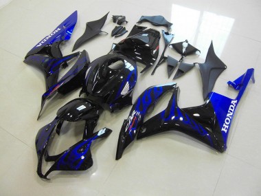 Carénage CBR 600 RR 07-08 - Noir Bleu Flamme