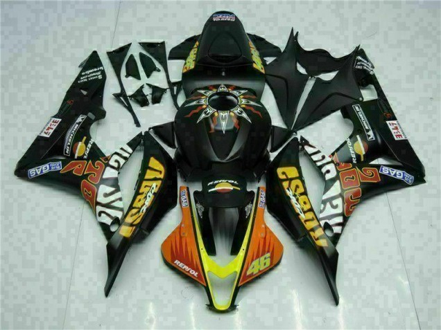 Carénage CBR 600 RR 07-08 - Noir Jaune Repsol 46 Carénage CBR 600 RR 07-08 - Noir Jaune Repsol 46