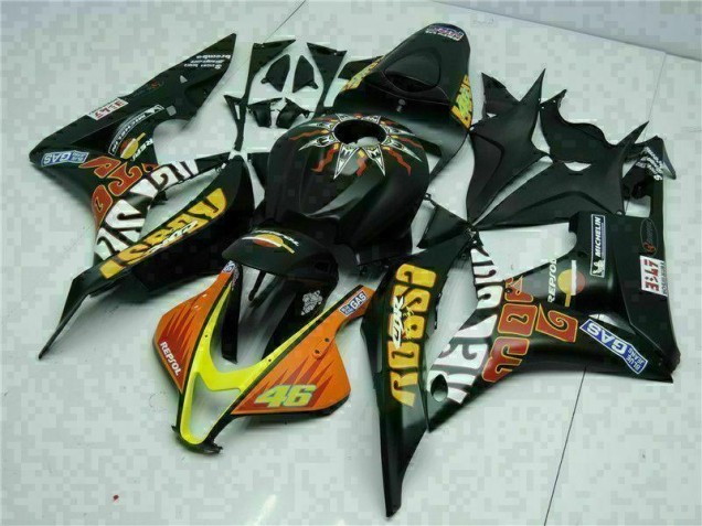 Carénage CBR 600 RR 07-08 - Noir Jaune Repsol 46 Carénage CBR 600 RR 07-08 - Noir Jaune Repsol 46