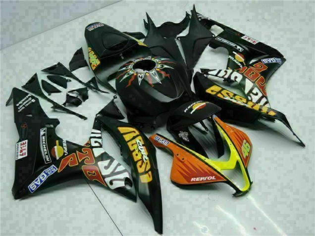 Carénage CBR 600 RR 07-08 - Noir Jaune Repsol 46 Carénage CBR 600 RR 07-08 - Noir Jaune Repsol 46