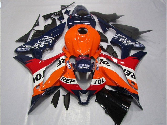 Carénage CBR 600 RR 07-08 - Orange Bleu Noir Repsol Carénage CBR 600 RR 07-08 - Orange Bleu Noir Repsol