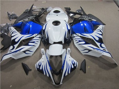 Carénage CBR 600 RR 09-12 - Blanc Bleu Flamme