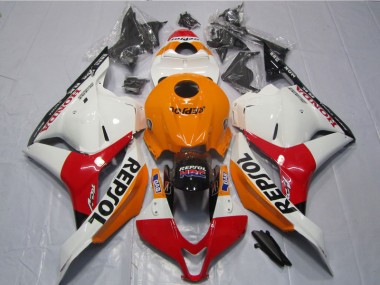 Carénage CBR 600 RR 09-12 - Blanc Orange Noir Repsol