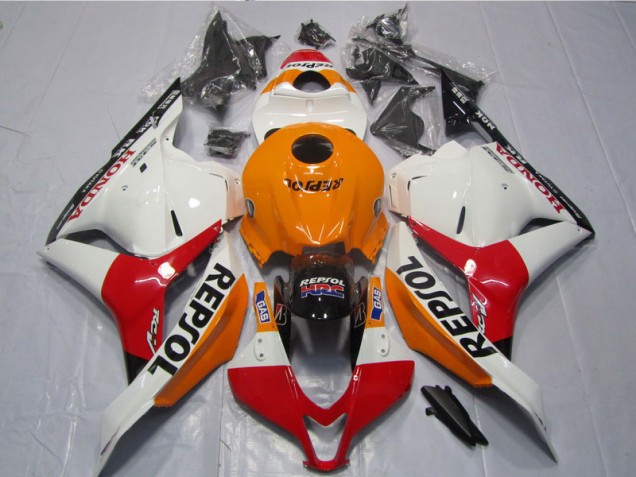 Carénage CBR 600 RR 09-12 - Blanc Orange Noir Repsol Carénage CBR 600 RR 09-12 - Blanc Orange Noir Repsol