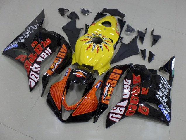 Carénage CBR 600 RR 09-12 - Jaune Rossi Courses Carénage CBR 600 RR 09-12 - Jaune Rossi Courses
