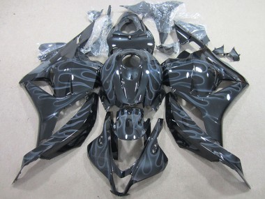 Carénage CBR 600 RR 09-12 - Noir Argent Flamme