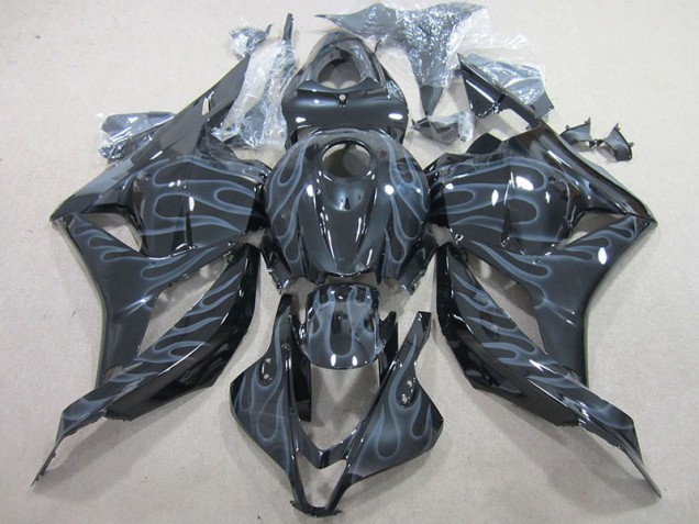 Carénage CBR 600 RR 09-12 - Noir Argent Flamme