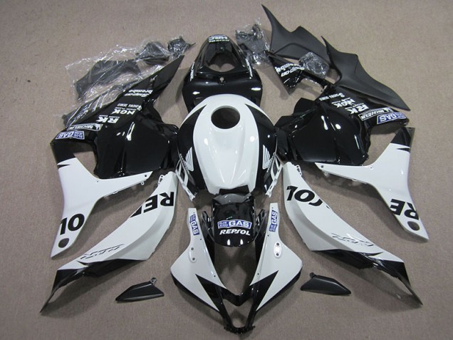Carénage CBR 600 RR 09-12 - Noir Blanc Repsol Carénage CBR 600 RR 09-12 - Noir Blanc Repsol