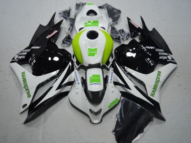 Carénage CBR 600 RR 09-12 - Noir Blanc Vert Hannspree