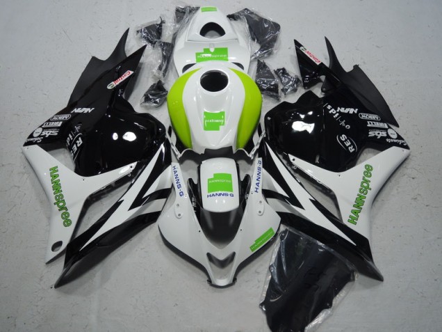 Carénage CBR 600 RR 09-12 - Noir Blanc Vert Hannspree