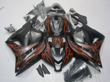 Carénage CBR 600 RR 09-12 - Noir Rouge Flamme