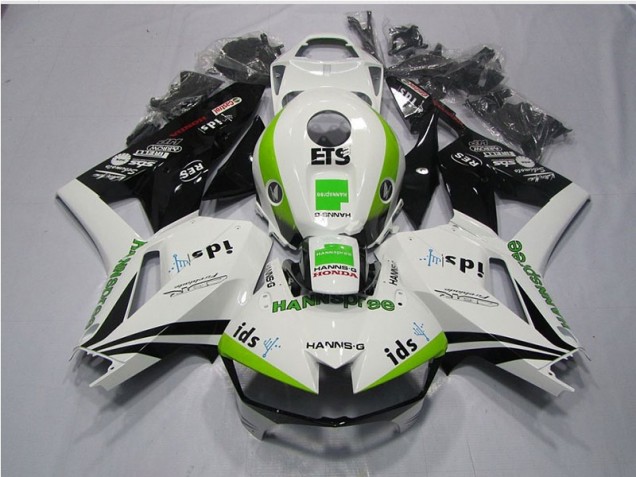 Carénage CBR 600 RR 13-21 - Blanc Vert Hannspree ETS Carénage CBR 600 RR 13-21 - Blanc Vert Hannspree ETS