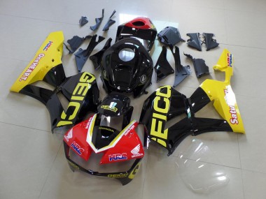 Carénage CBR 600 RR 13-21 - Jaune Noir Geico